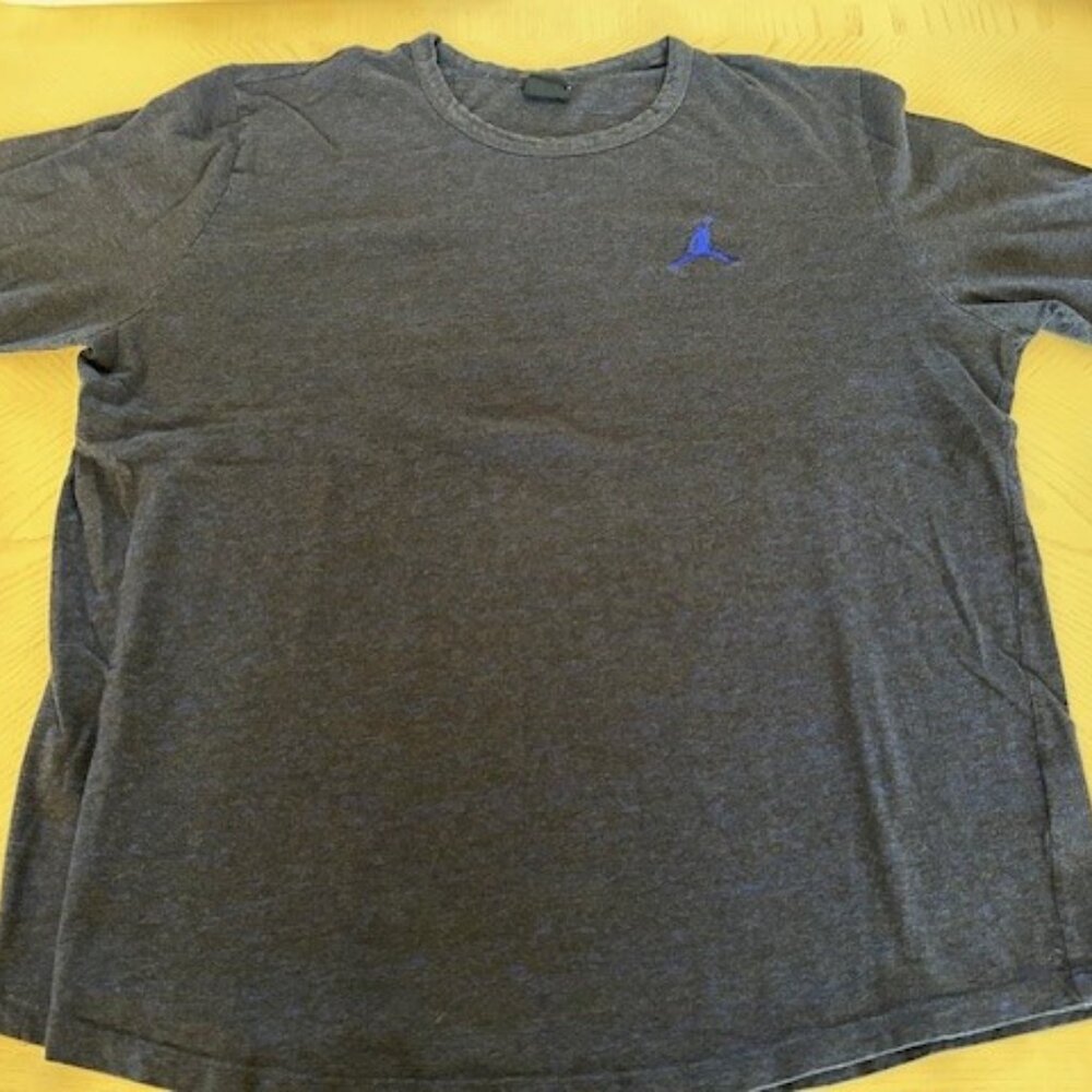 Jordan Mens Long Sleeve Sport Logo Athleisure 2XL Pullover Active Gray/Purple